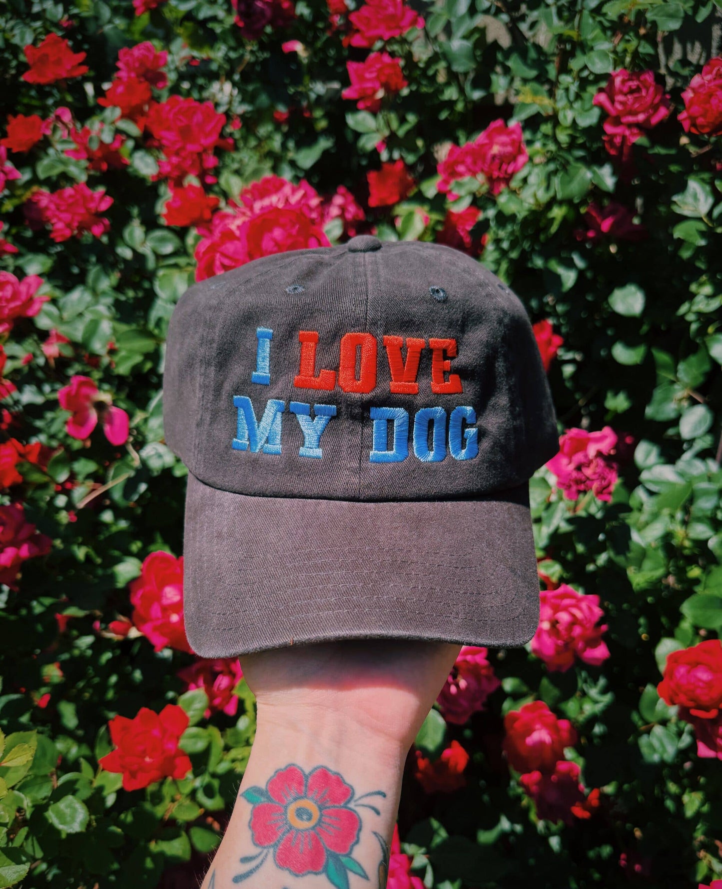 I Love my Dog Dad Hat