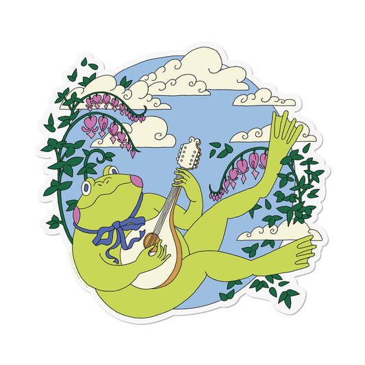 Strumming Frog sticker: Single