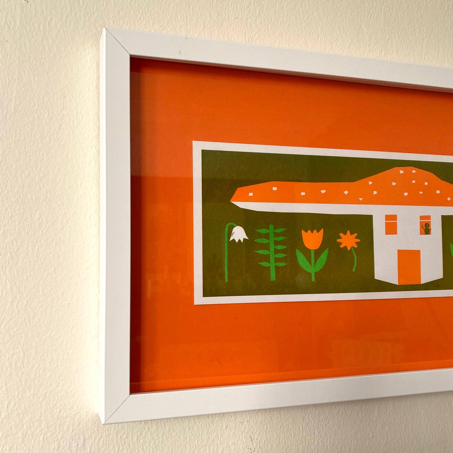 Long 'Mushroom House' Risograph Print