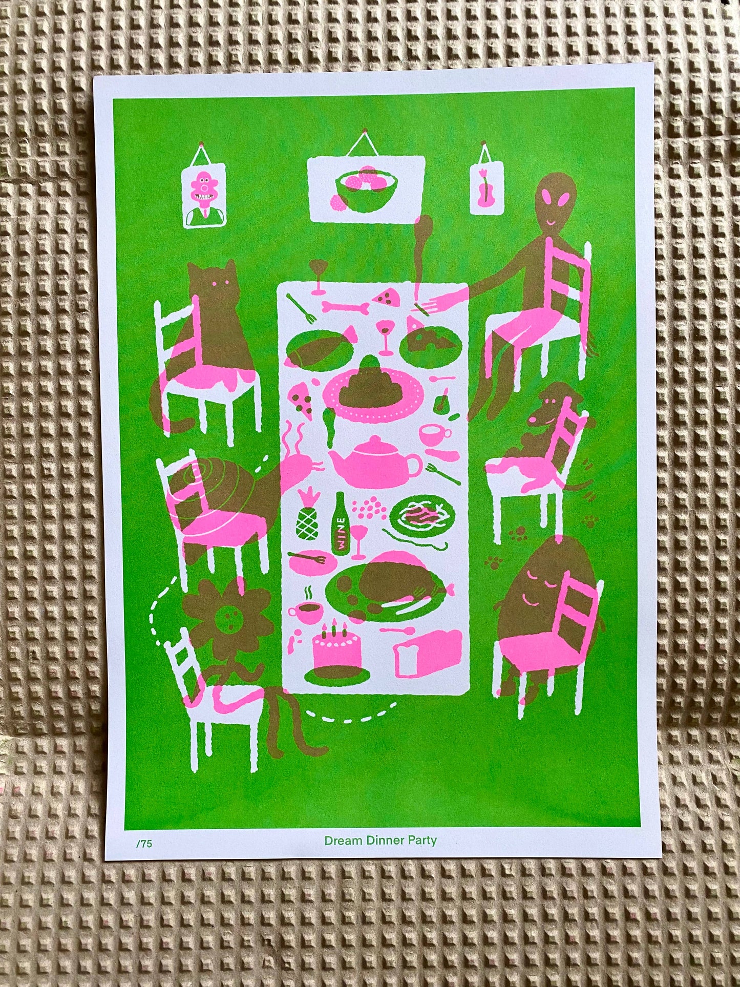 A3 ‘Dream Dinner Party’ Risograph Print