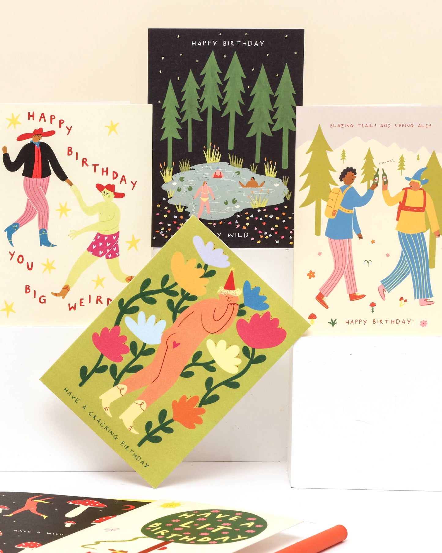 Blazing Trails, Sipping Ales Birthday Card