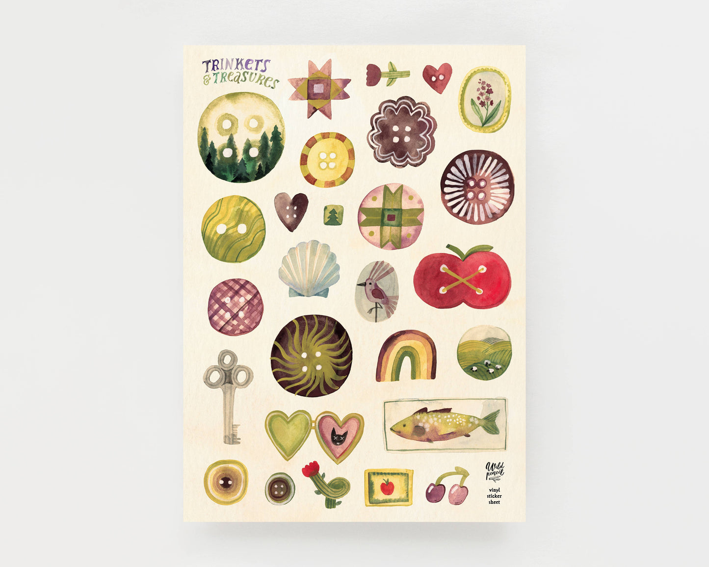 Vinyl sticker sheet — Trinkets