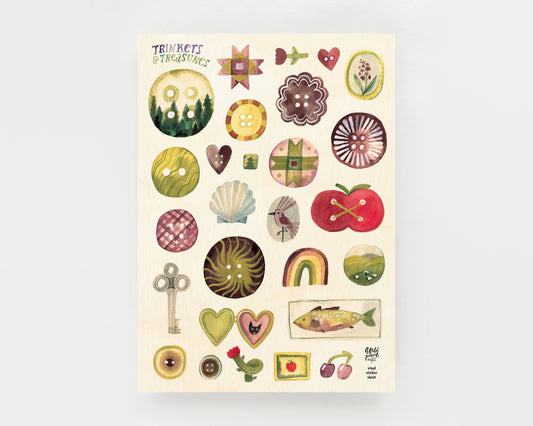 Vinyl sticker sheet — Trinkets