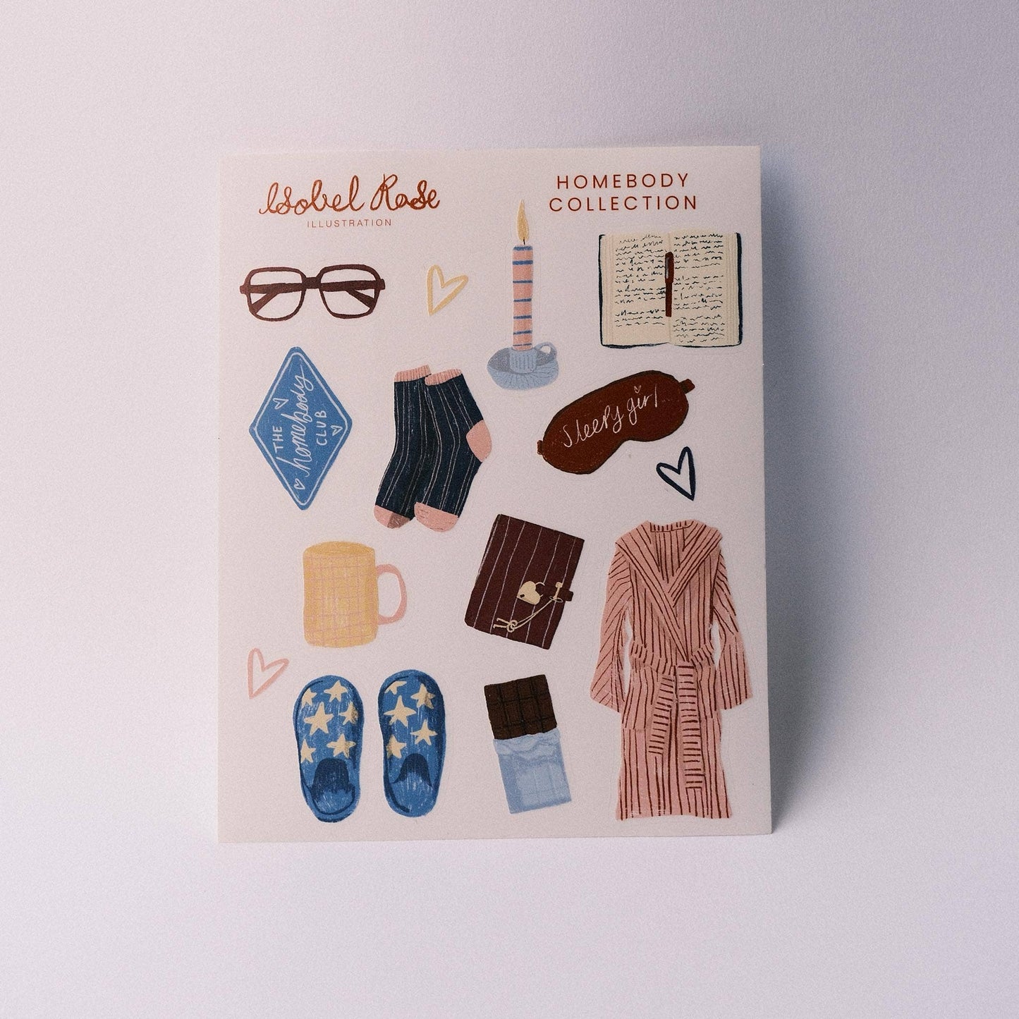 Homebody Illustrated Vinyl Sticker Sheet