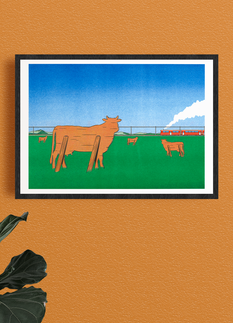 A3 poster - Simon Bailly - Watch the trains go by