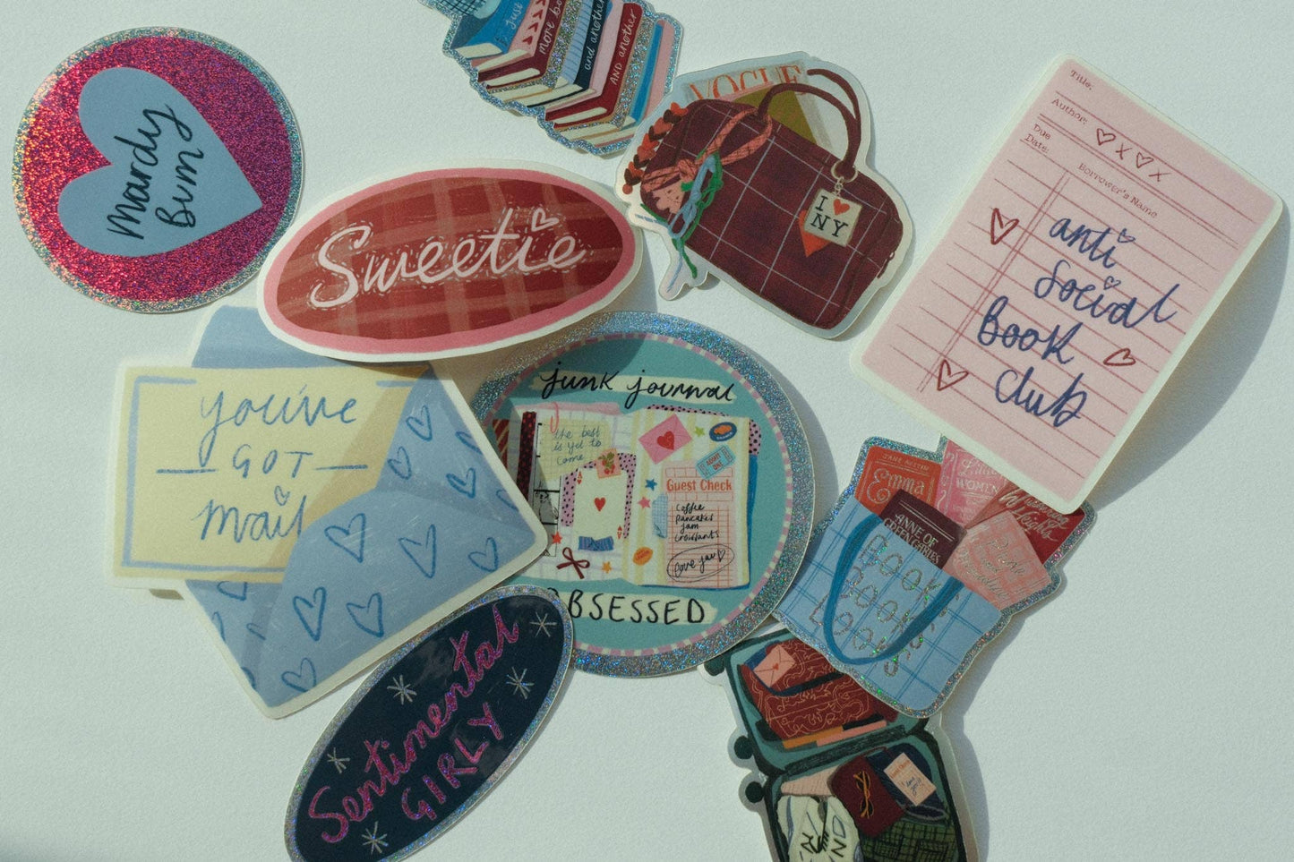 Junk Journal Obsessed Sparkly Vinyl Sticker