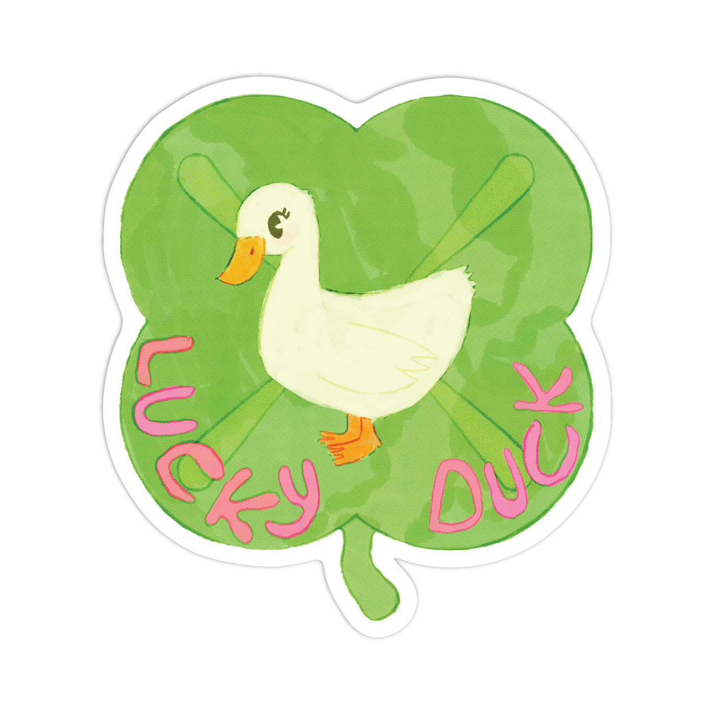 Lucky duck! sticker