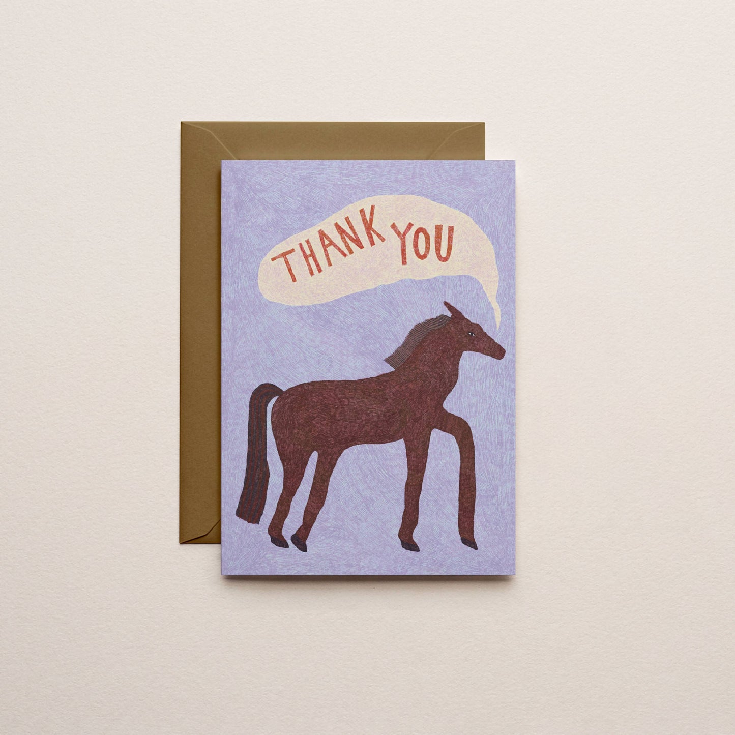 Thank You A6 Greeting Card – Lanky Horse Illustration