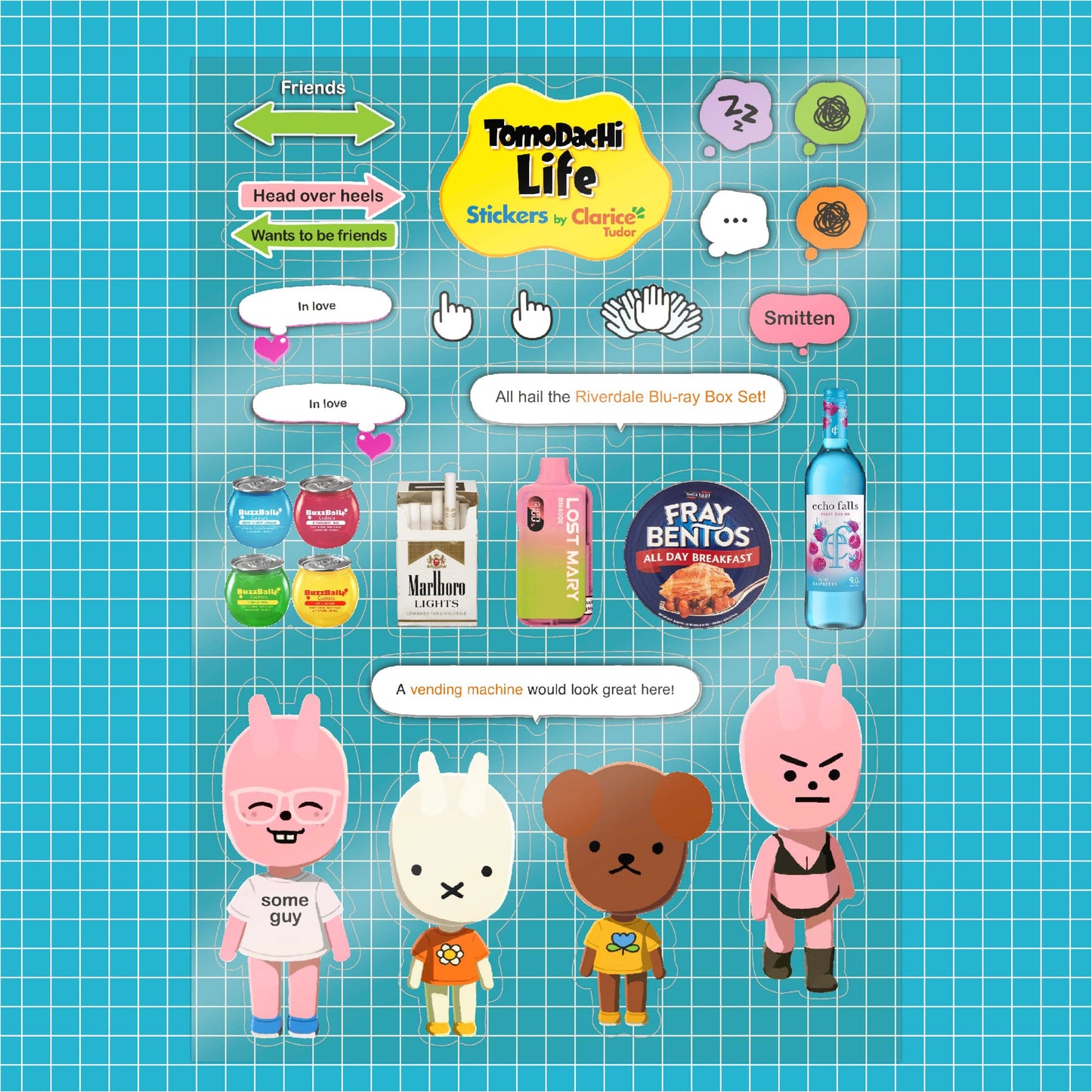 Tomodachi Life Sticker Sheet