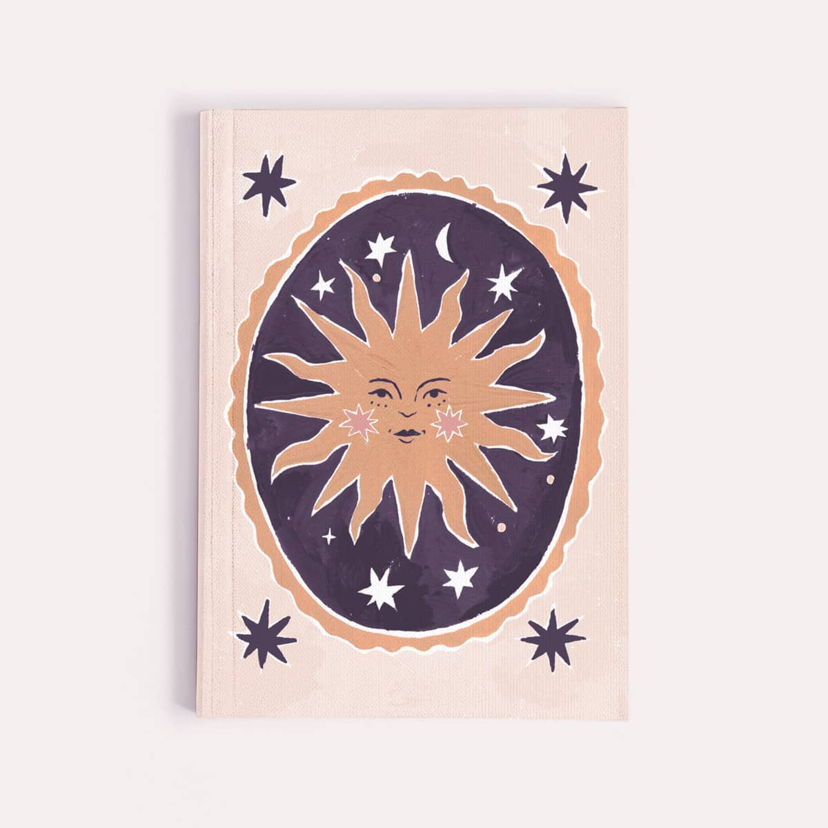 Smiling Sun Pocket Notebook | Plain Page Mini Blank Journal