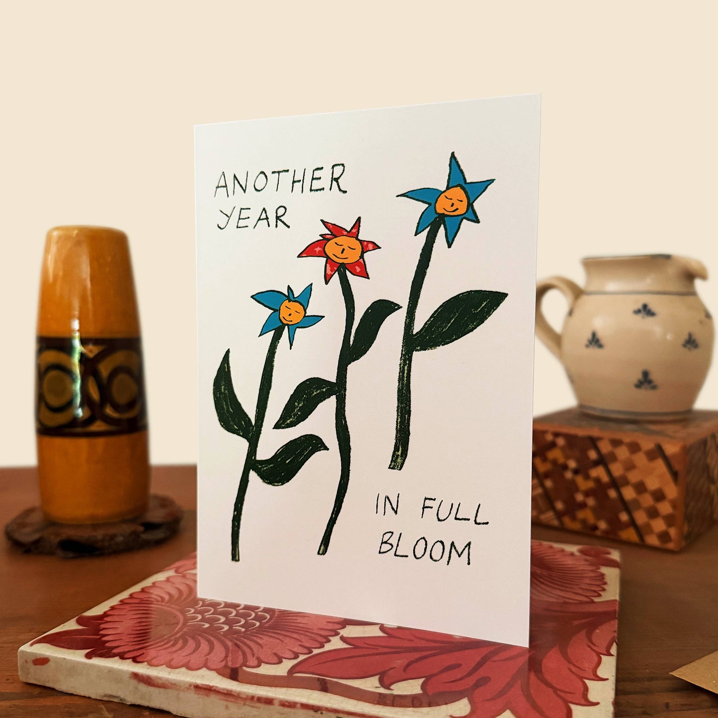 Another Year In Full Bloom Birthday Card - Eco, Floral