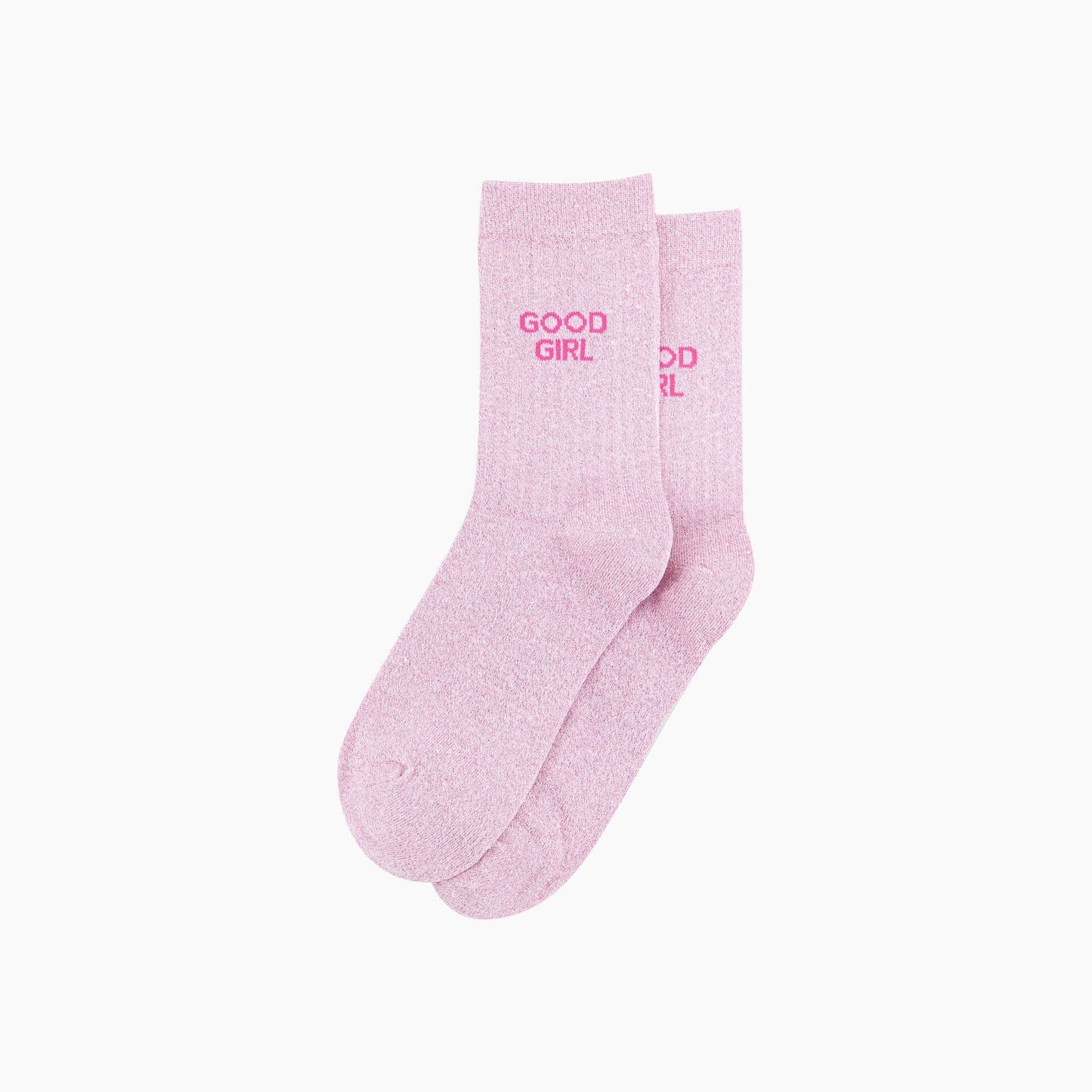 Good Girl Combed Cotton Glitter Socks in Light Pink: UK 3-7 | EU 36-40 | US 5-9