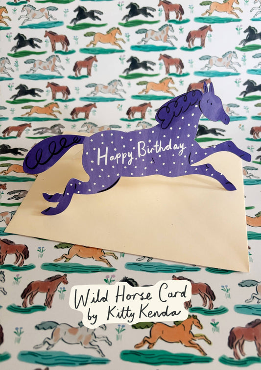 Wild Horse Shaped Greeting Card  