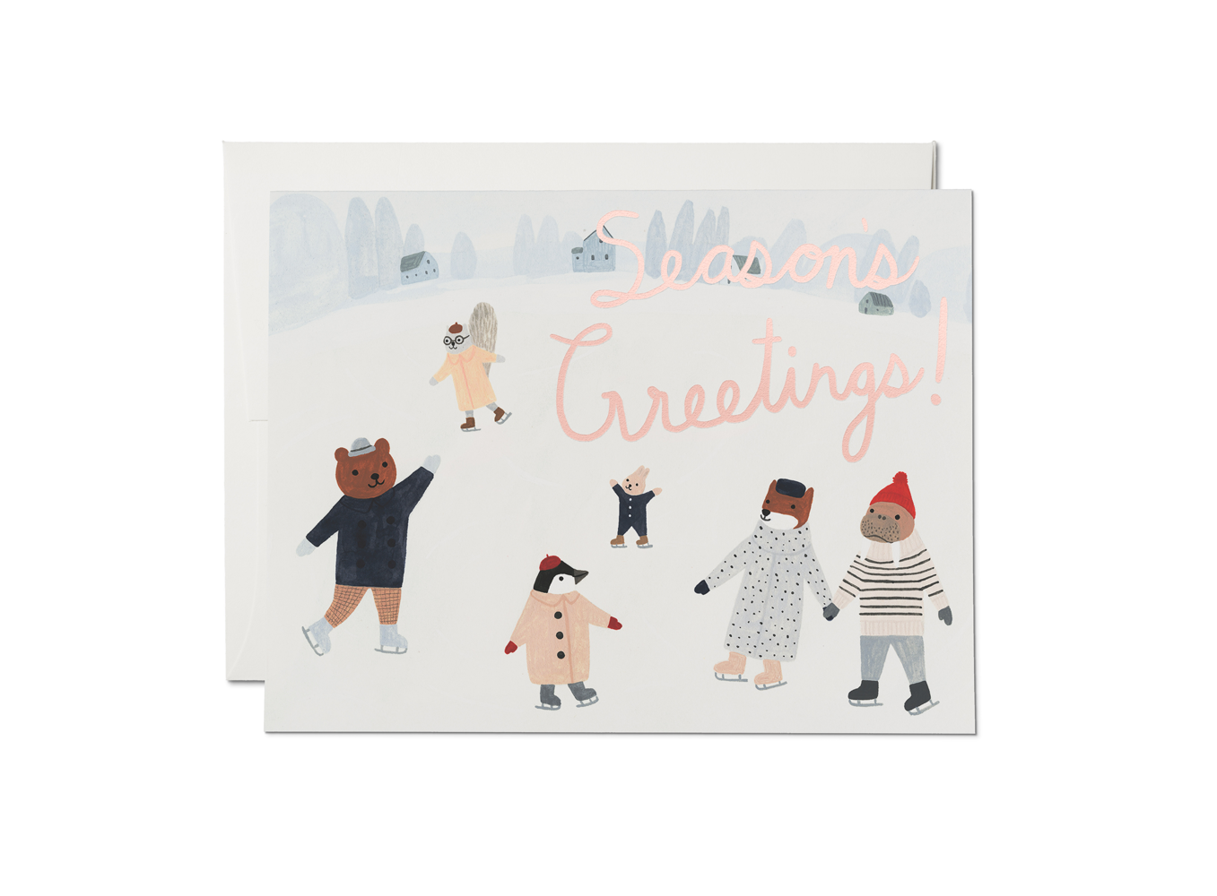 Ice Animals Christmas greeting card