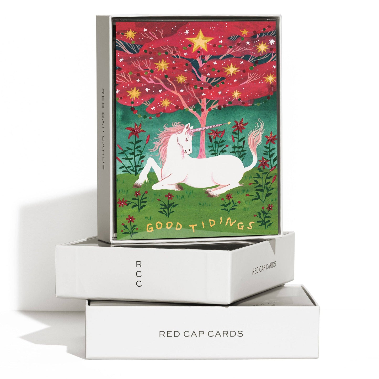 Good Tidings Unicorn greeting card: Boxed Set of 8