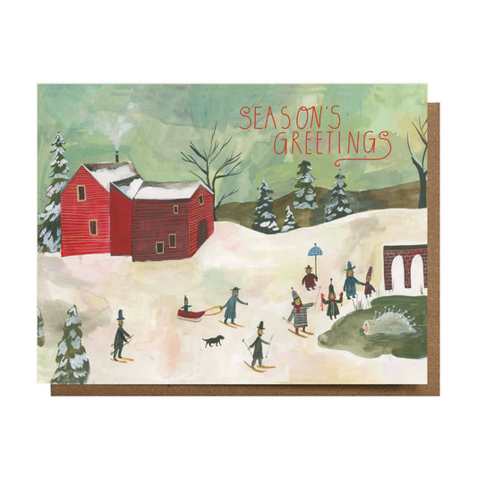 Season's Greetings Holiday Card: Sleeved Single A2 Card