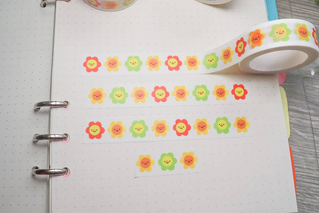 Smiley Flowers Washi Tape