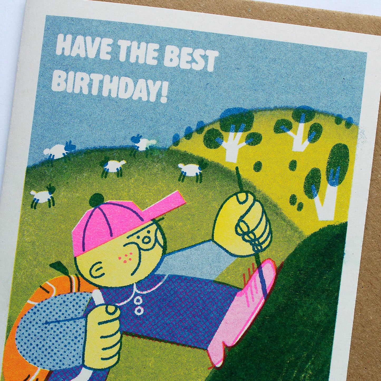 Birthday Hike - A6 Riso Greetings Card 