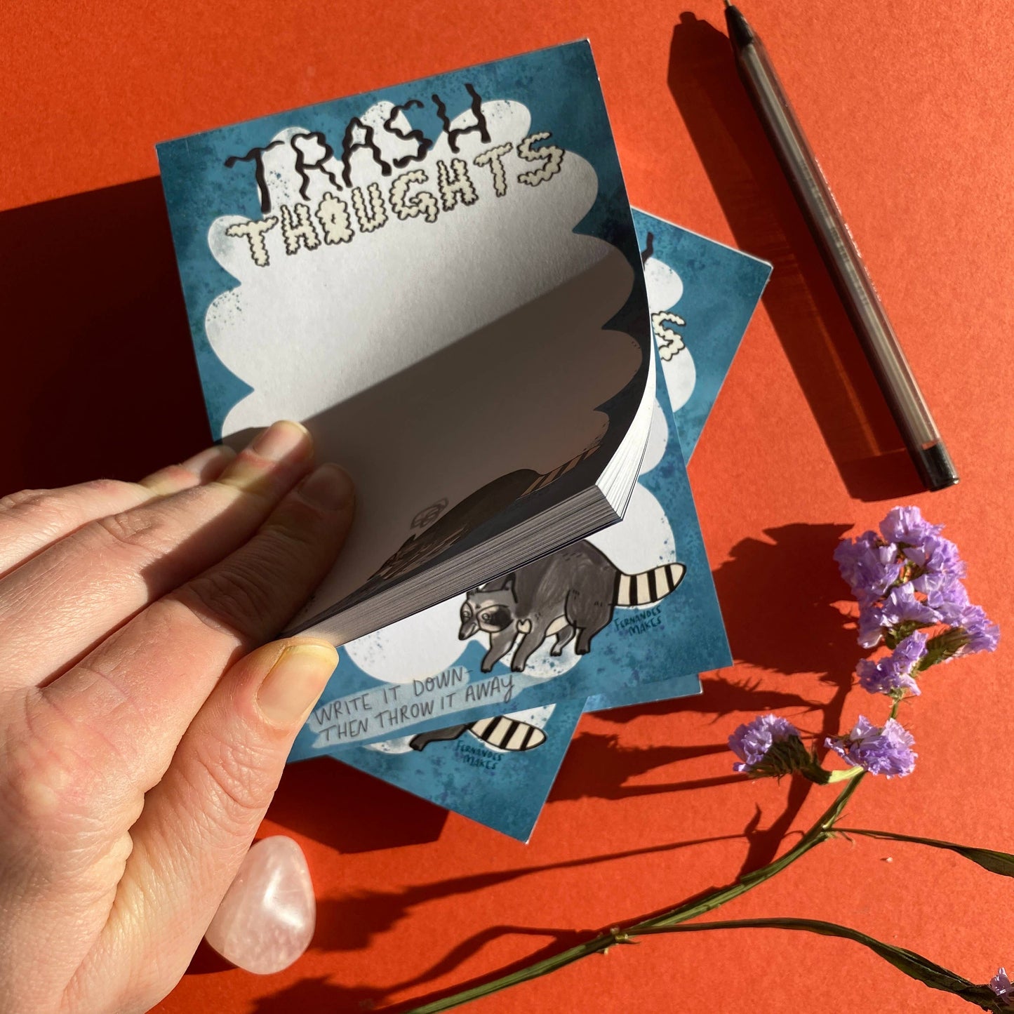 Trash Thoughts Raccoon A6 Jotter / Notepad / Pad
