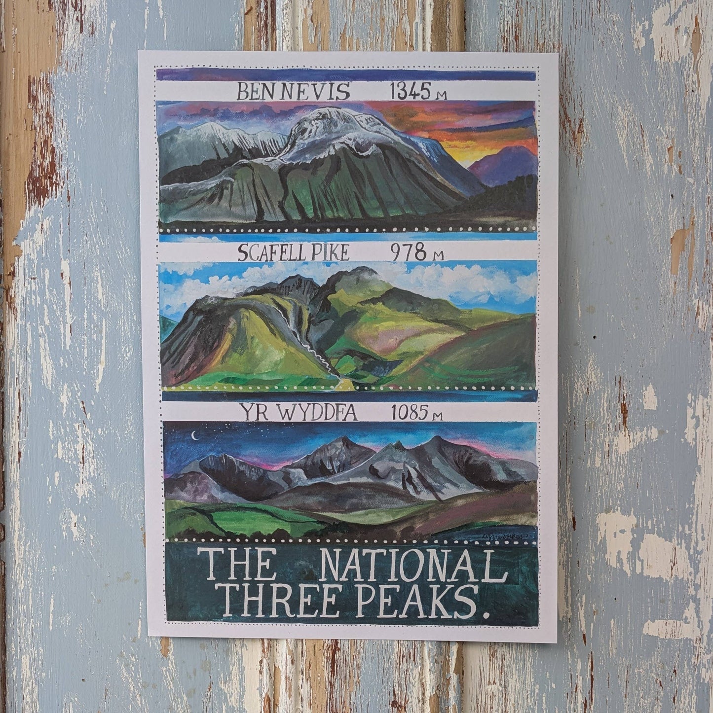 The National 3 Peaks A3 Poster Print