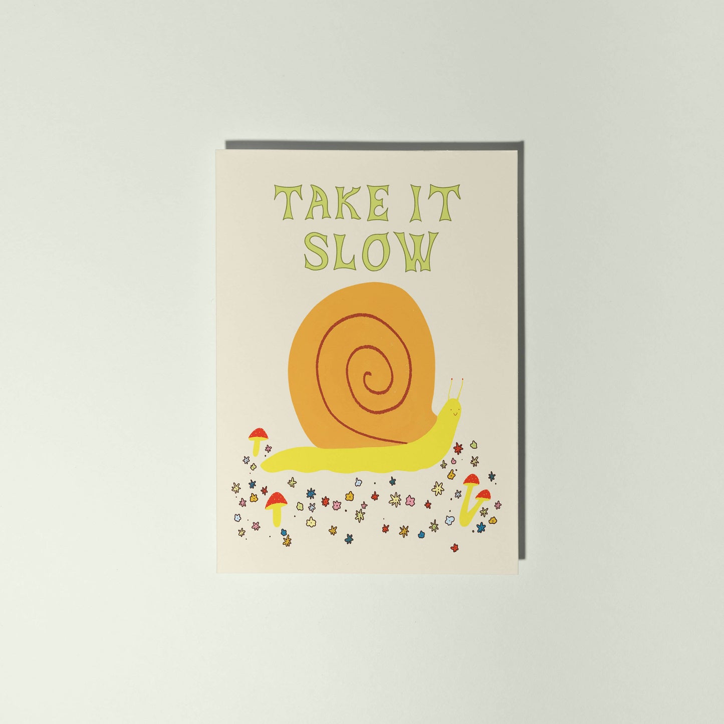 Take It Slow Card | Get Well Soon | Thinking of You | Snail