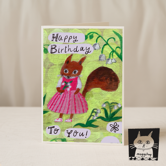 Happy Birthday to you 5x7/A6 card- Collab X Mogg Shop: Cello Bag (Biodegradable) / A6