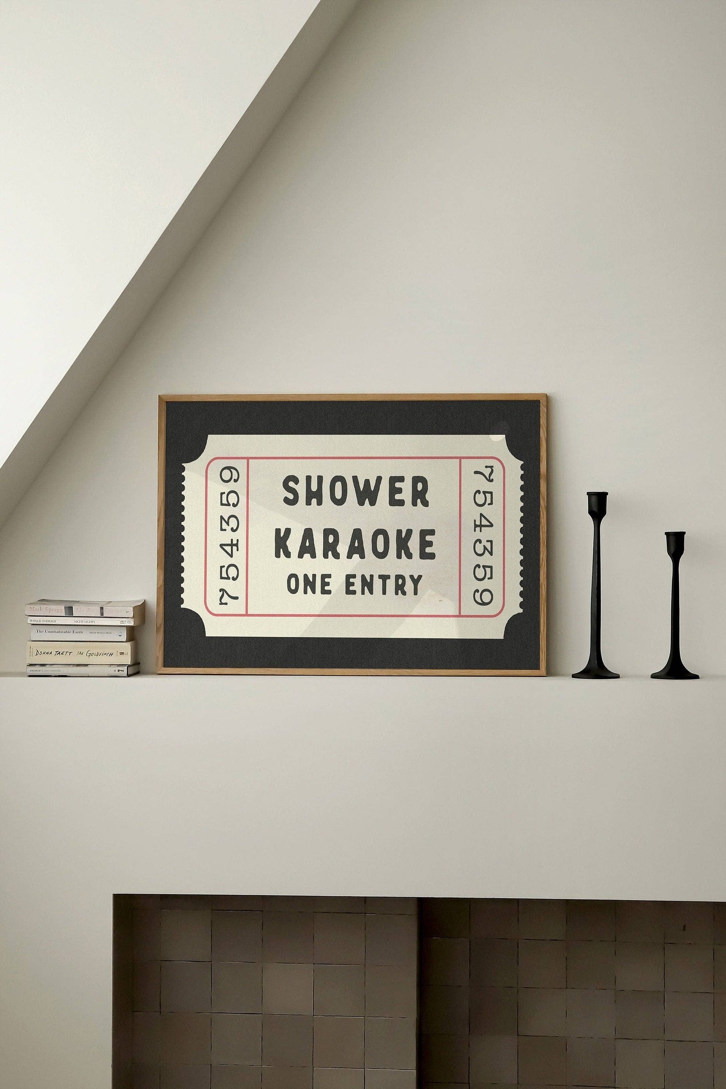 Shower Karaoke Ticket Print: Unframed / A4