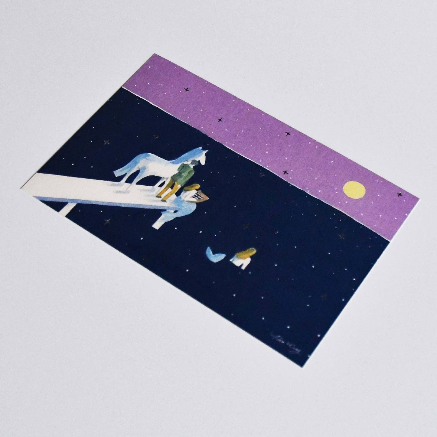 Yuka Hiragi Japanese illustrator Emboss Postcard - The sound of starling