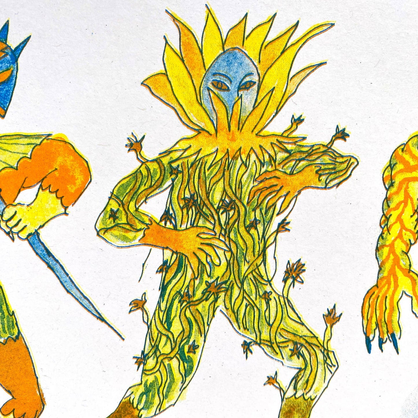 Heroes and Villains - A3 Riso Print