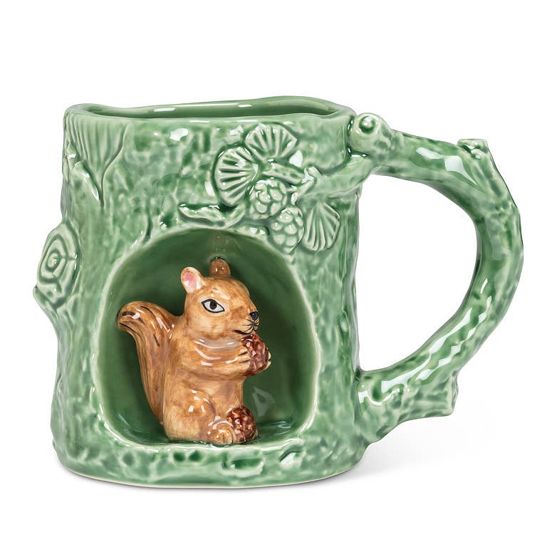 Tree Mug with Squirrel (12oz)