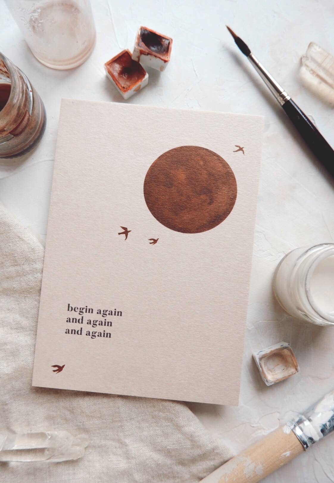 BEGIN AGAIN - POSTCARD -