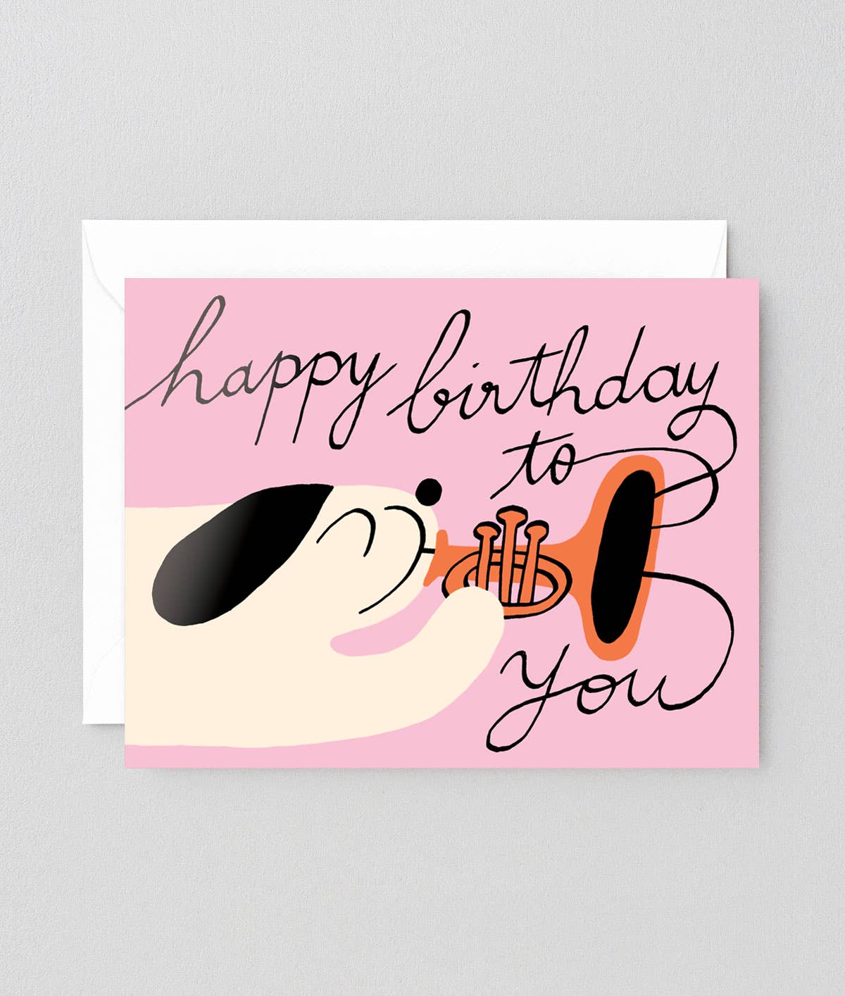 Happy Birthday To You Dog & Trumpet' Kids Birthday Card