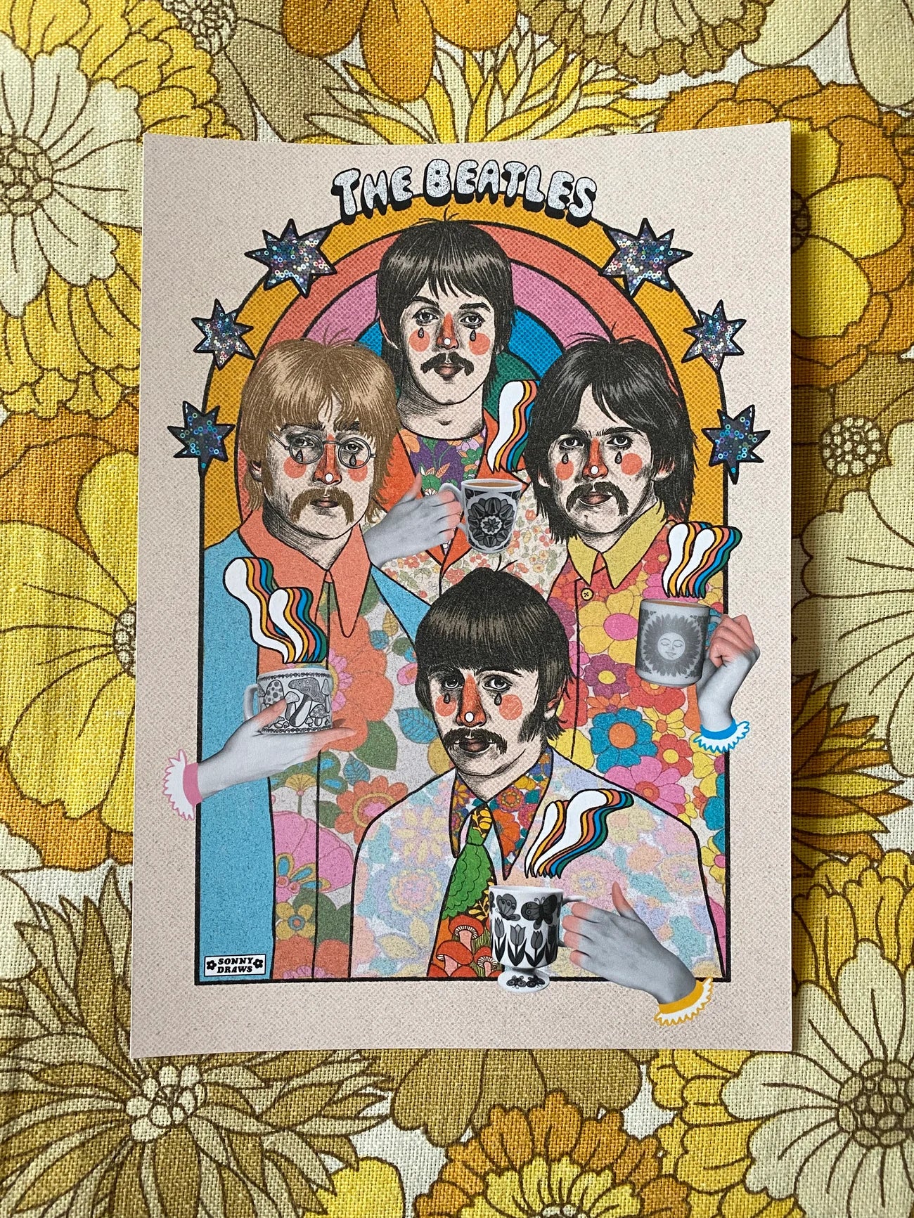 The Beatles A4 Rainbow Print