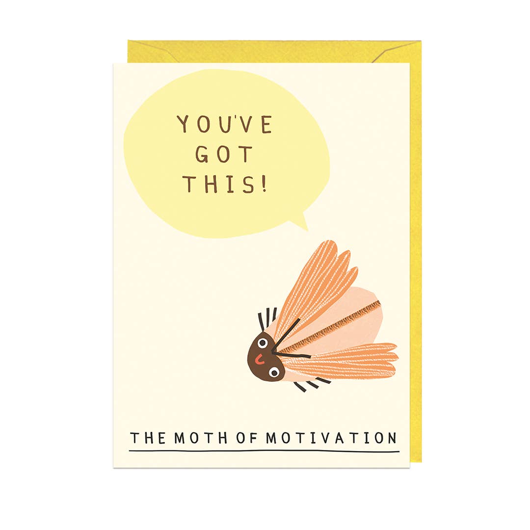 Moth of Motivation Good Luck Card