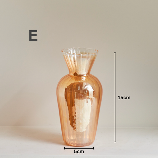 Gold Glass Decorative Vase