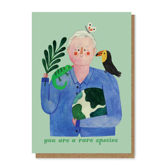 'You are a Rare Species' Sir David Attenborough Card