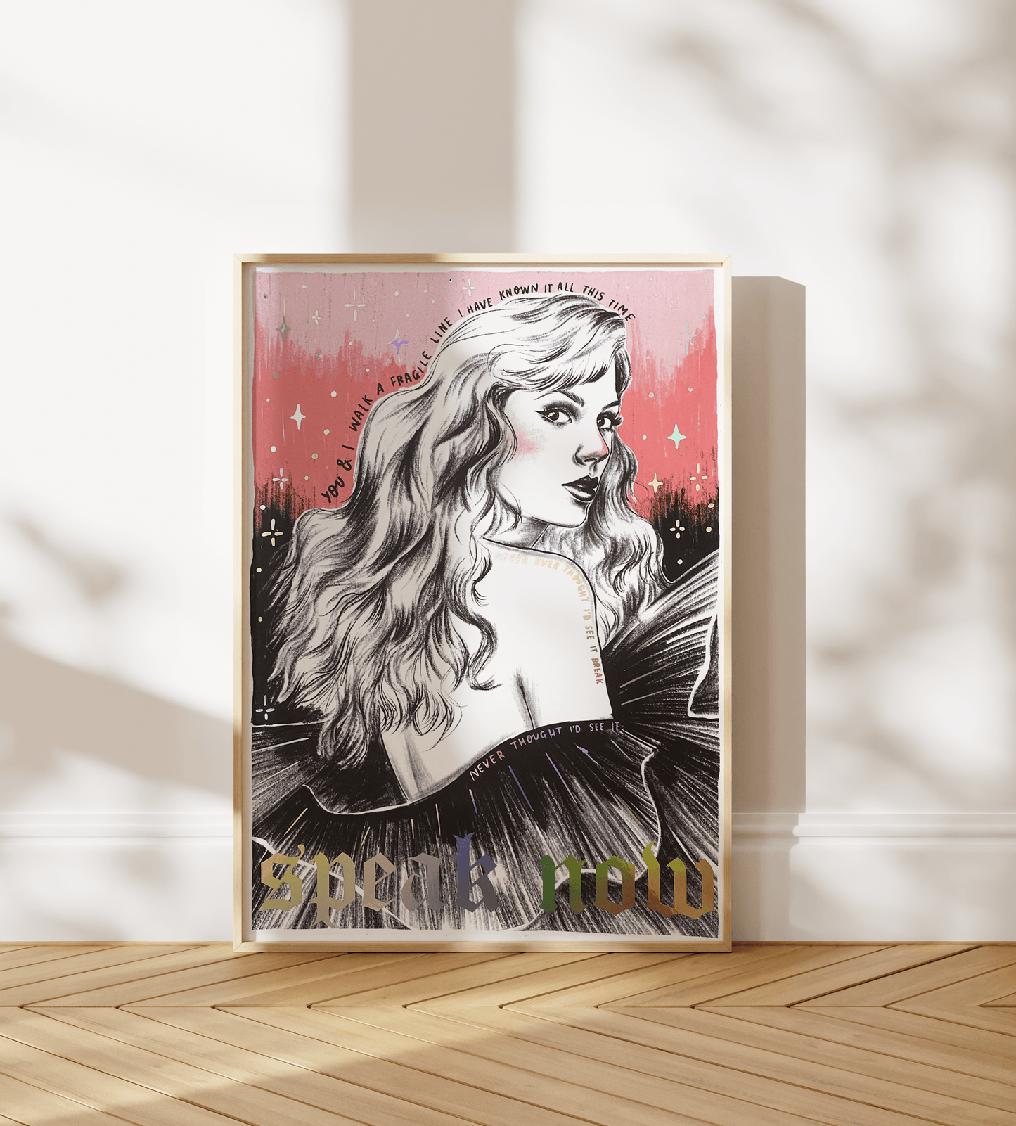 Speak Now - Taylor Swift A4 holographic foiled print