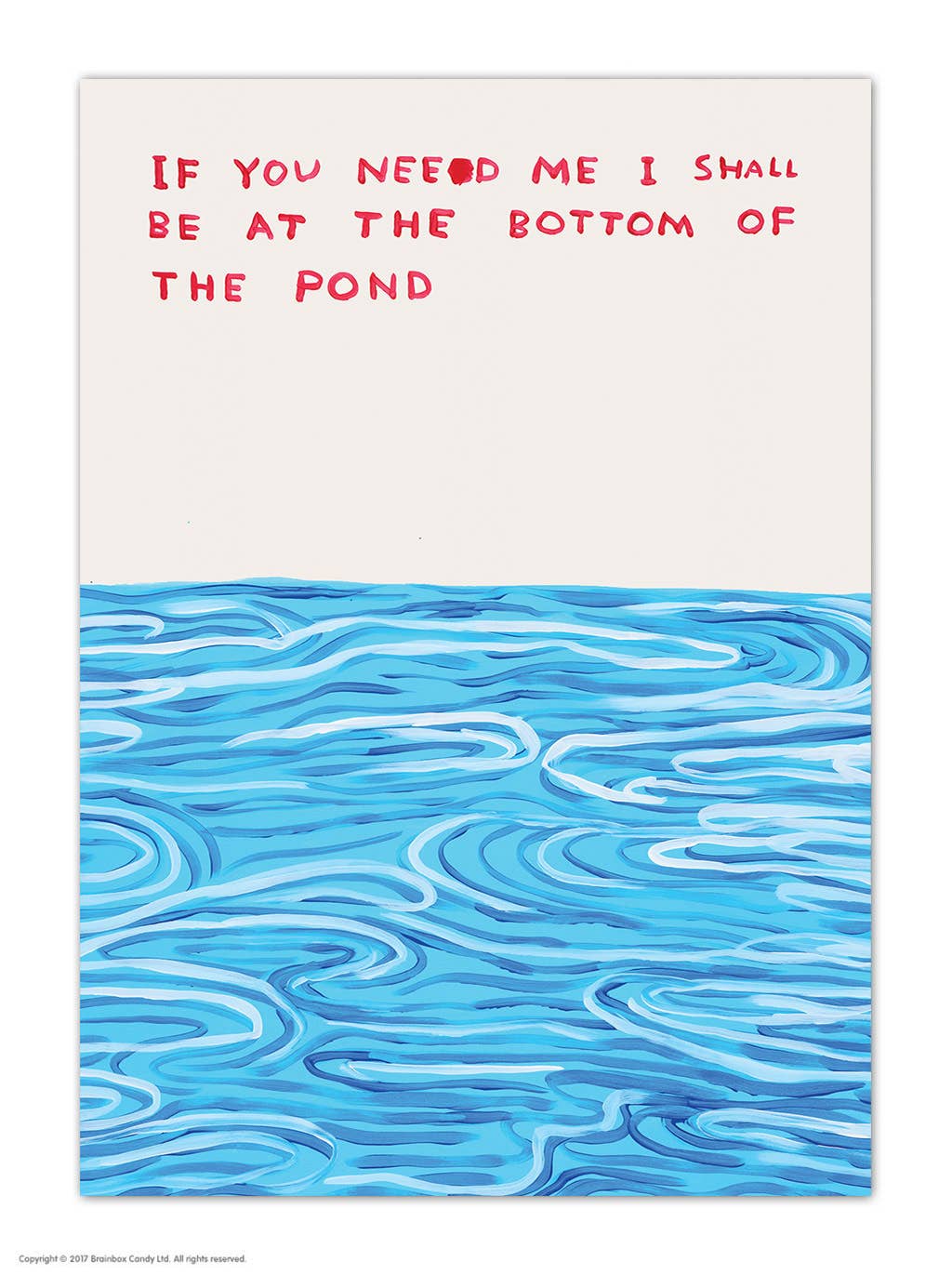 Bottom Of The Pond David Shrigley Postcard