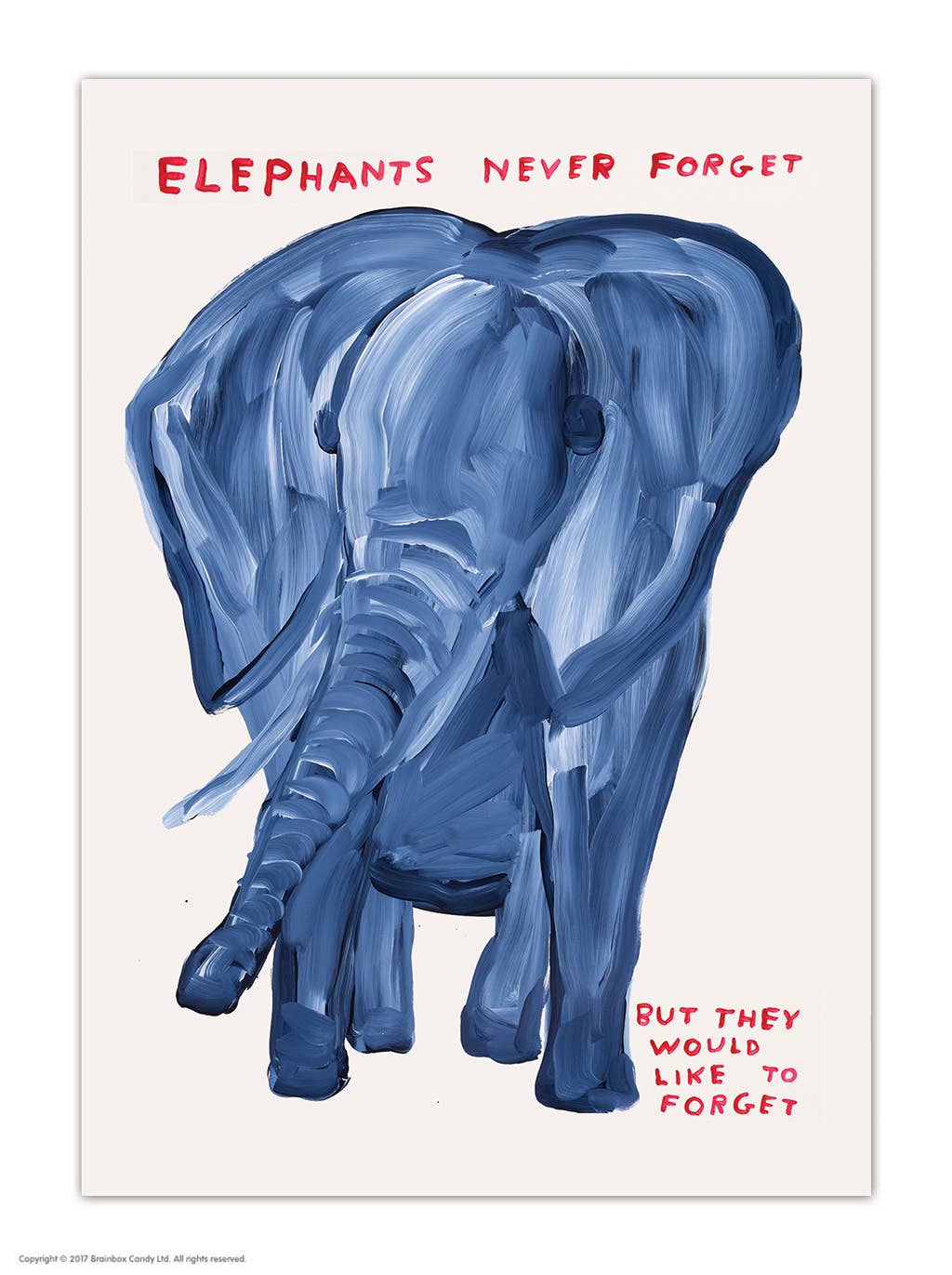 Elephants Never Forget David Shrigley Postcard