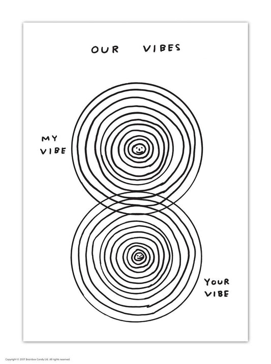 Our Vibes David Shrigley Postcard