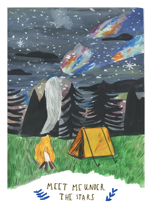 Meet Me Under The Stars A4 Print