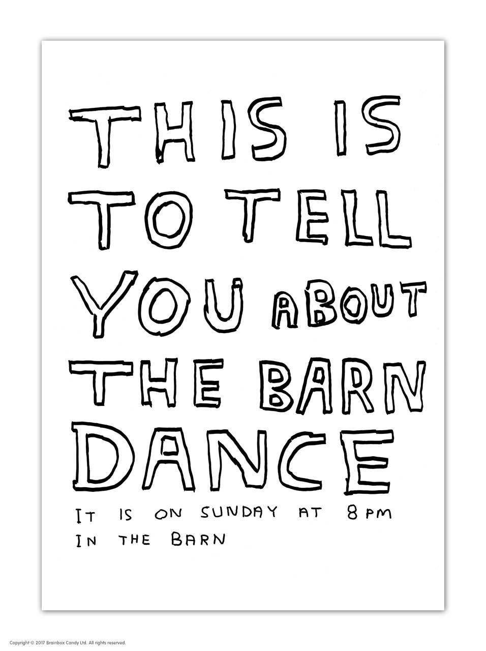 Barn Dance David Shrigley Postcard