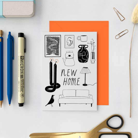 Illustrated New Home Card