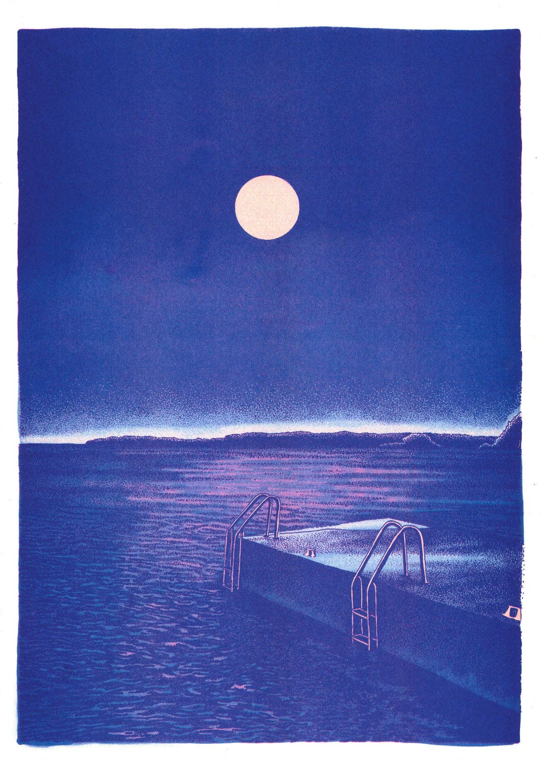 Midnight Swim A3 Print