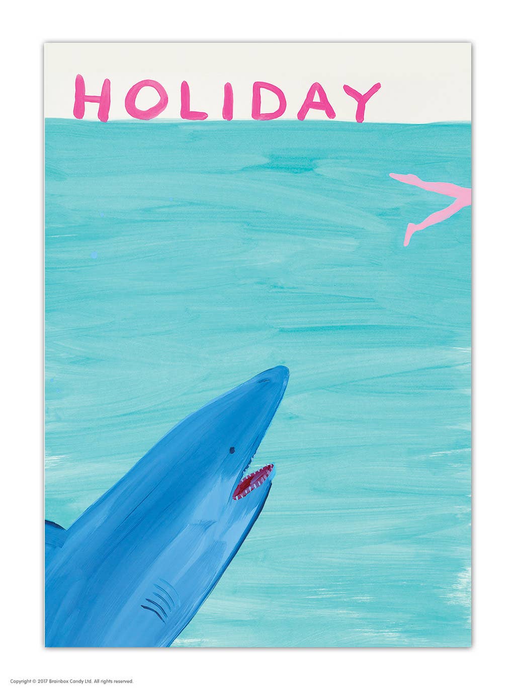 Shark Holiday David Shrigley Postcard