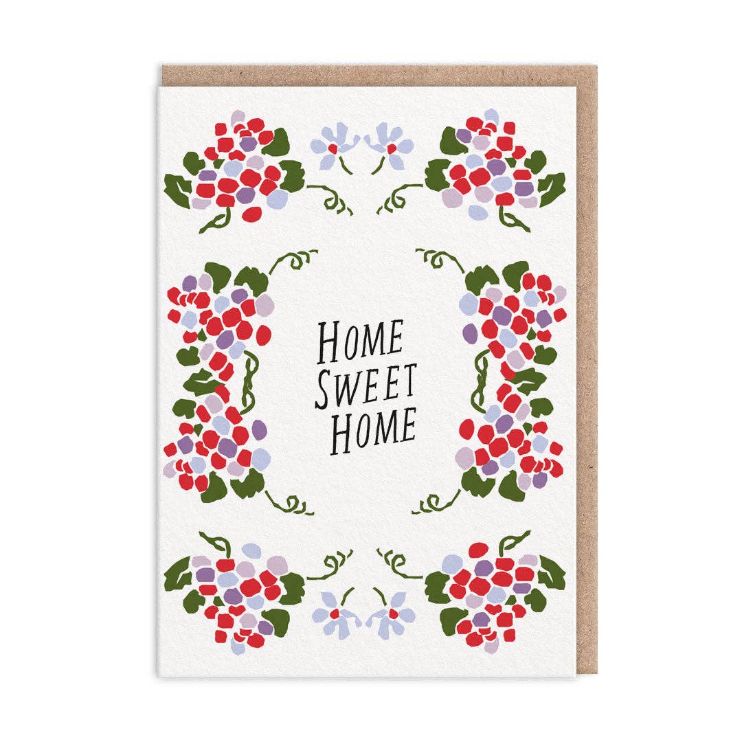 Floral Home Sweet Home New Home Card