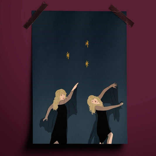 Stevie Nicks Dancing Art Print: A4